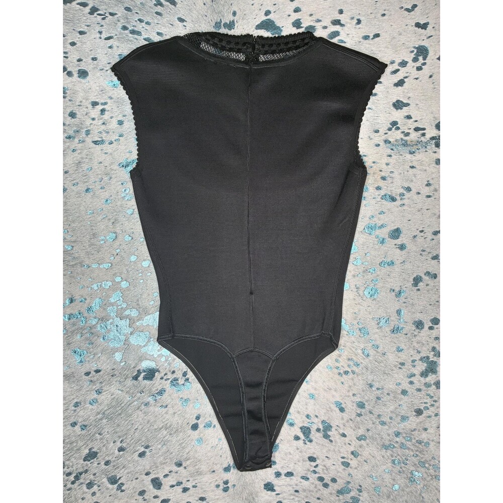 Spring 1993 Alaïa bodysuit with open lace-knit panels Size Small - Picture 5 of 11